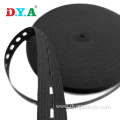 Black Polyester Knitted Adjustable Buttobhole Elastic